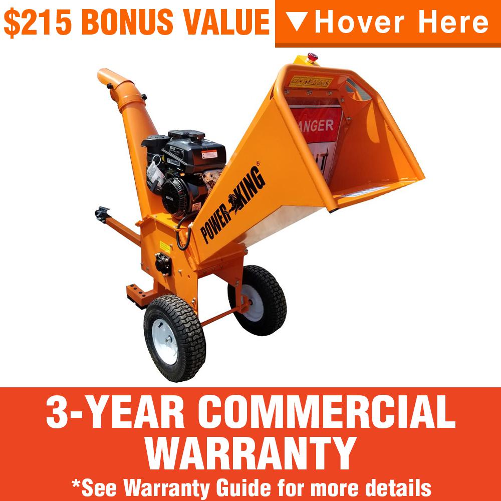 Power King 5 in. 14 HP Gas Powered Commercial Chipper Shredder Kit with