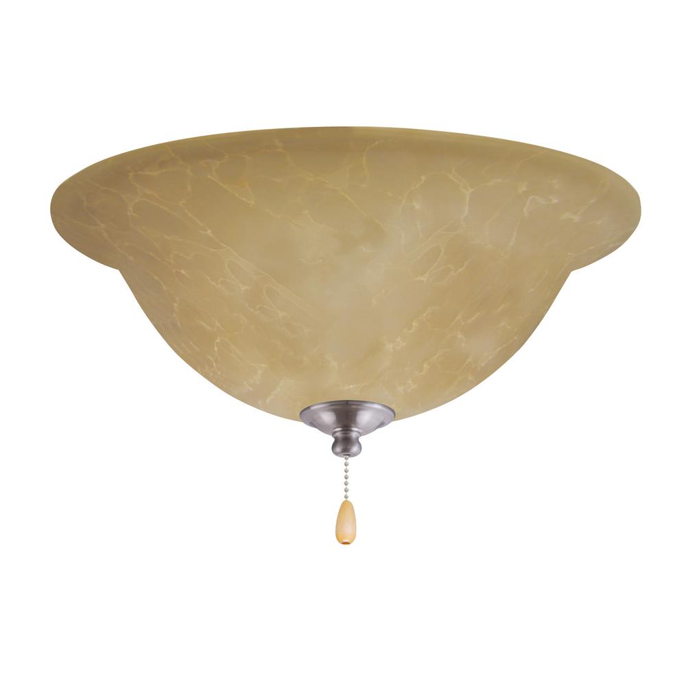 Emerson Amber Parchment Led Array Brushed Steel Ceiling Fan Light Amber Parchment 3 Light Brushed Steel Ceiling Fan Kit