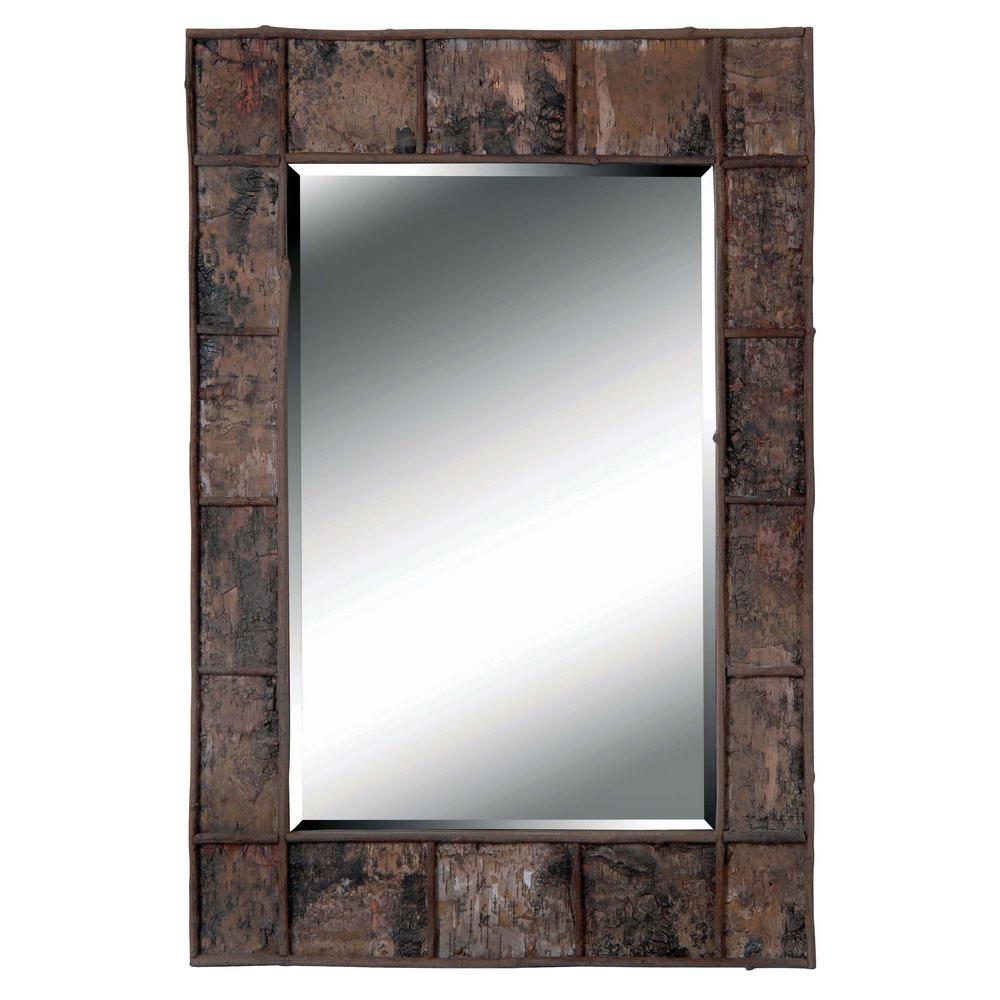Manor Brook Dexter Bark 38 In X 28 Natural Rectangle Natural Bark Rectangle Framed Wall
