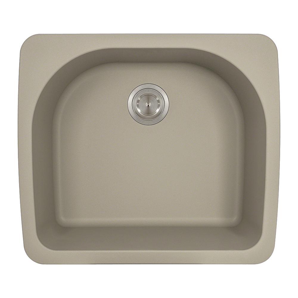 Mr Direct Drop In Granite Composite 25 Single Bowl Kitchen Sink Single Bowl Kitchen Sink In Slate