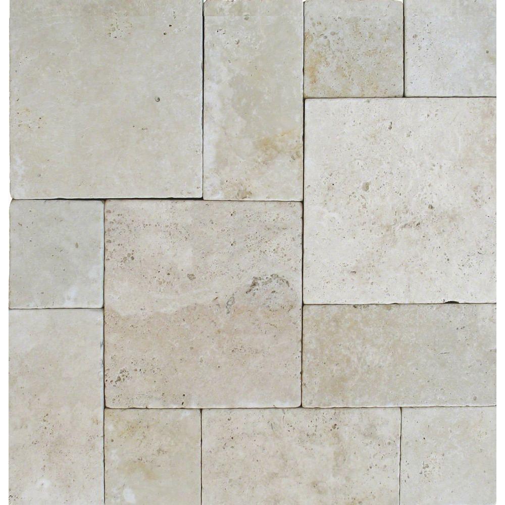 travertine paver msi tumbled natursteinplatten marble piso steine variegated airstone auenverkleidung loseta suelos