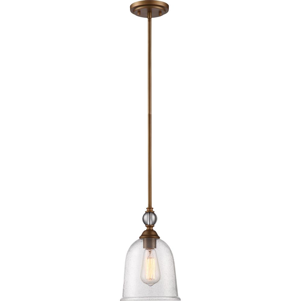 Cambridge 1 Light Vintage Brass Pendant Cli Sc658662 The Home Depot Cambridge 1 Light Vintage Brass Pendant