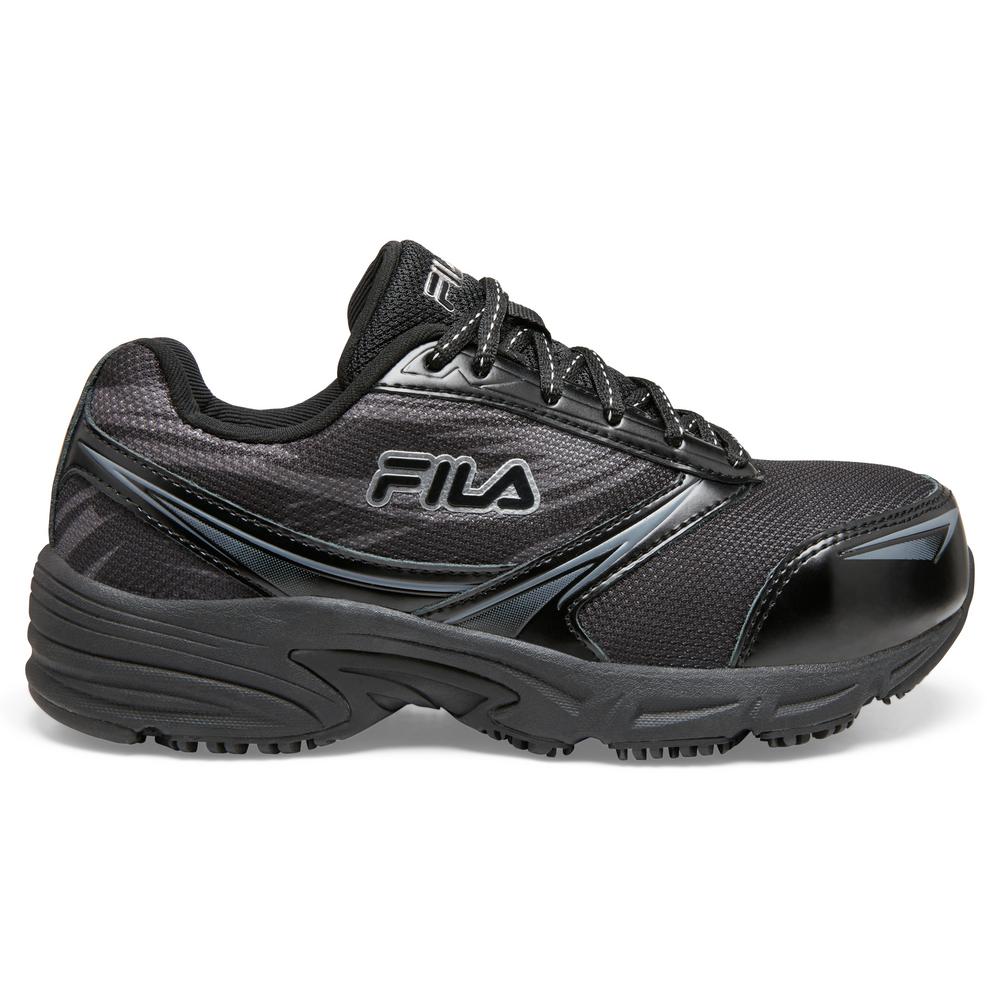 fila black work shoes