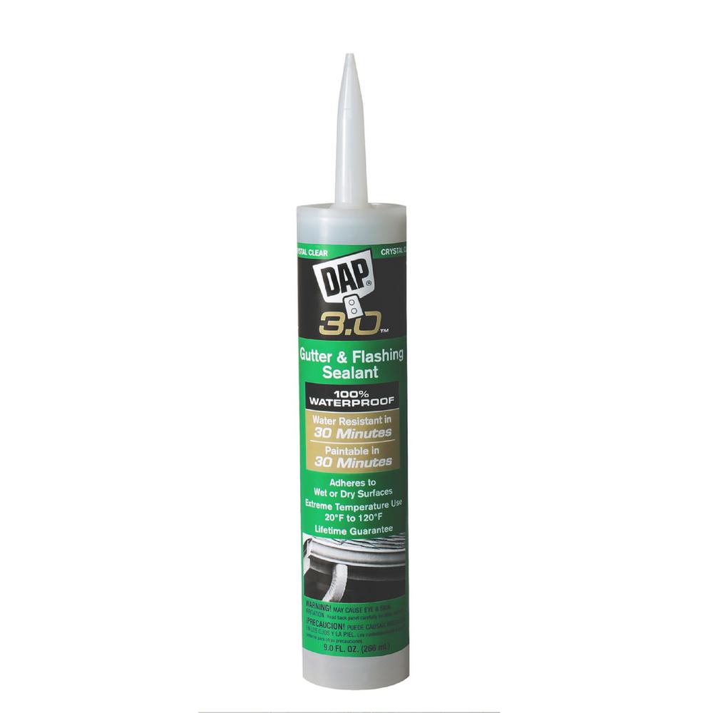 DAP 9 oz. Crystal Clear Premium Gutter and Flashing Sealant (12Pack