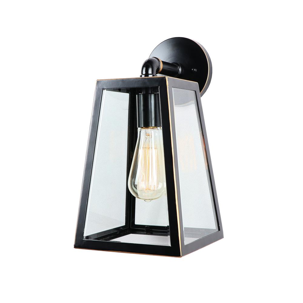 Y Decor 1 Light 13.5 in. Outdoor Imperial Black Wall ... on Decorative Exterior Wall Sconce Black id=86713