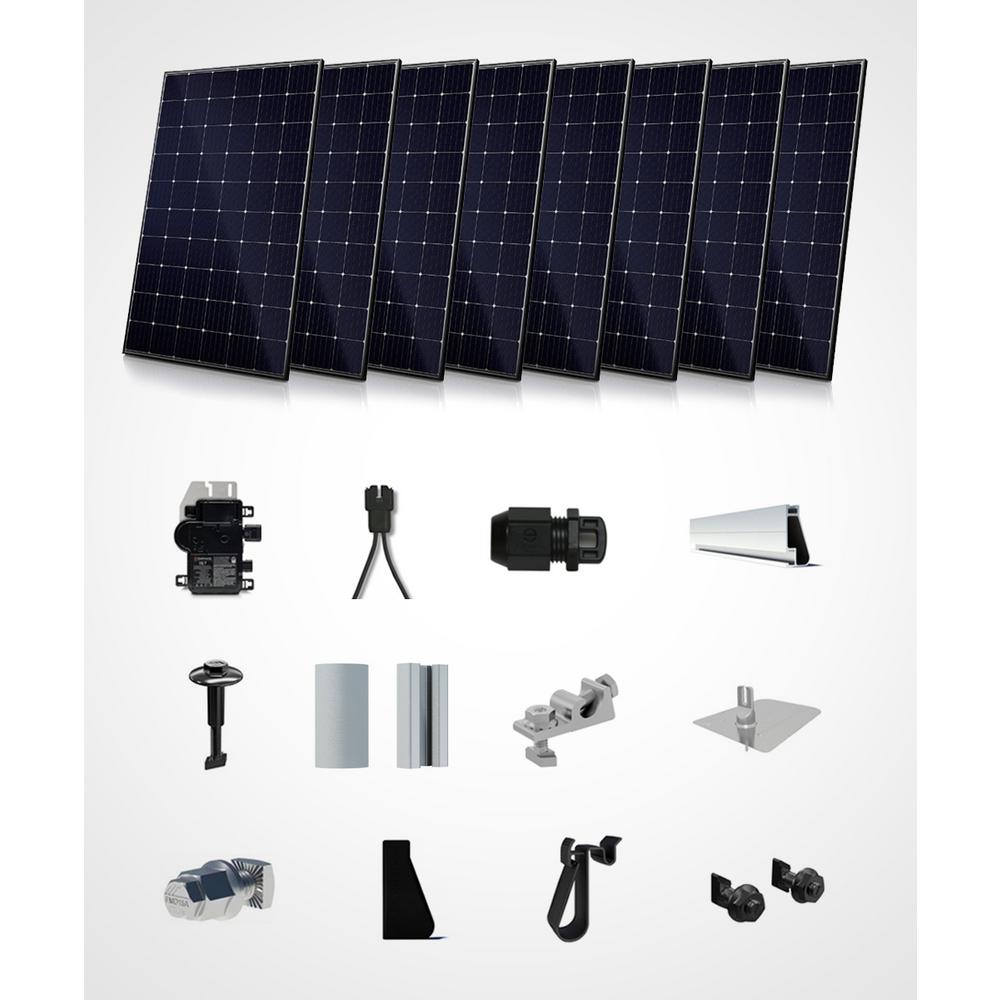 2400 Watt On Grid Recommended Kit Mono Roof Mount System