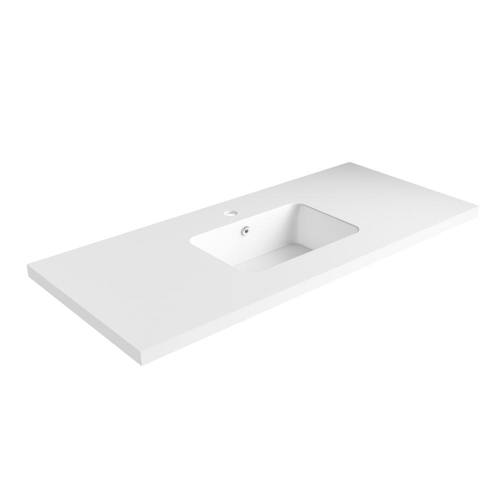 matte white vanity top