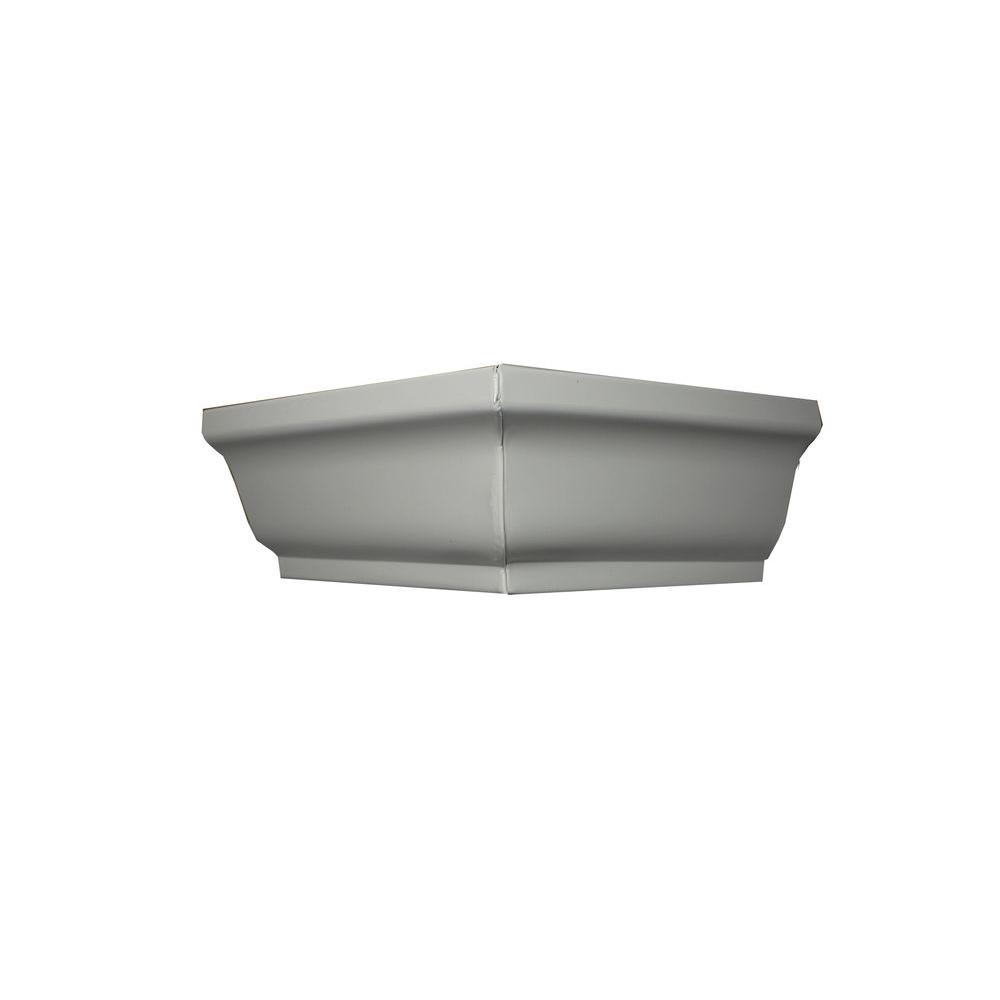 Amerimax Home Products 6 in. Tux Gray Aluminum Outside Gutter Mitre Box
