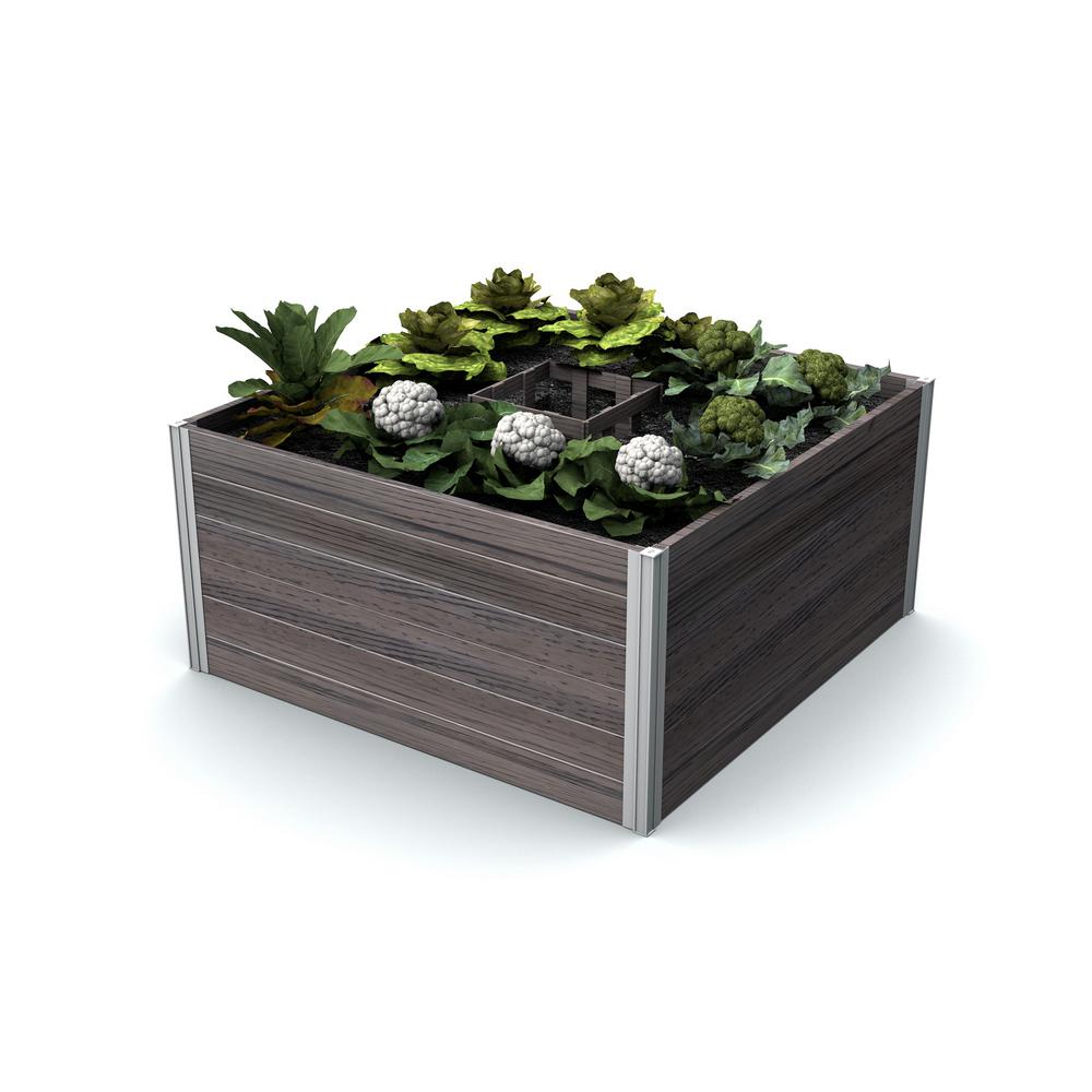 New England Arbors Urbana 48 in. x 48 in. x 22 in. Espresso Brown Vinyl