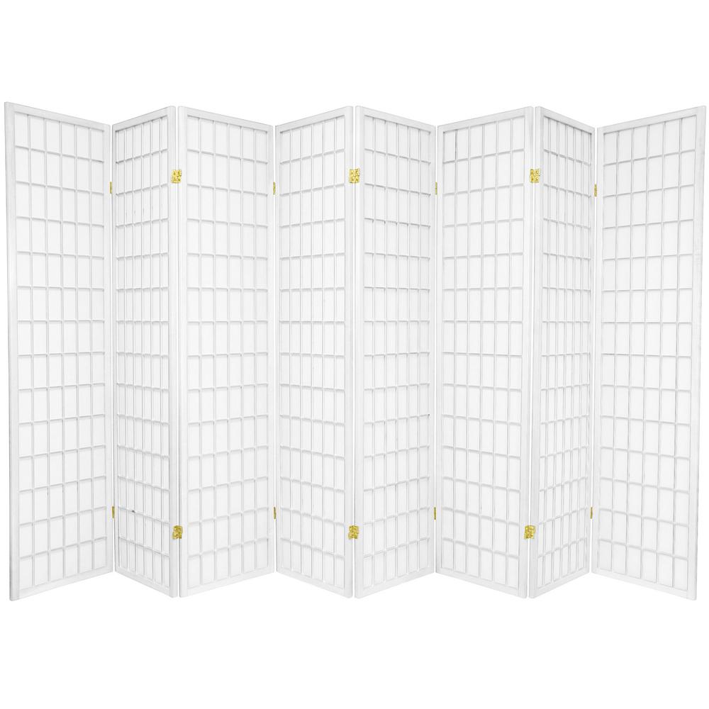 6 Ft Room Divider 8 Panel Shoji Screen Privacy Decor Window Pane