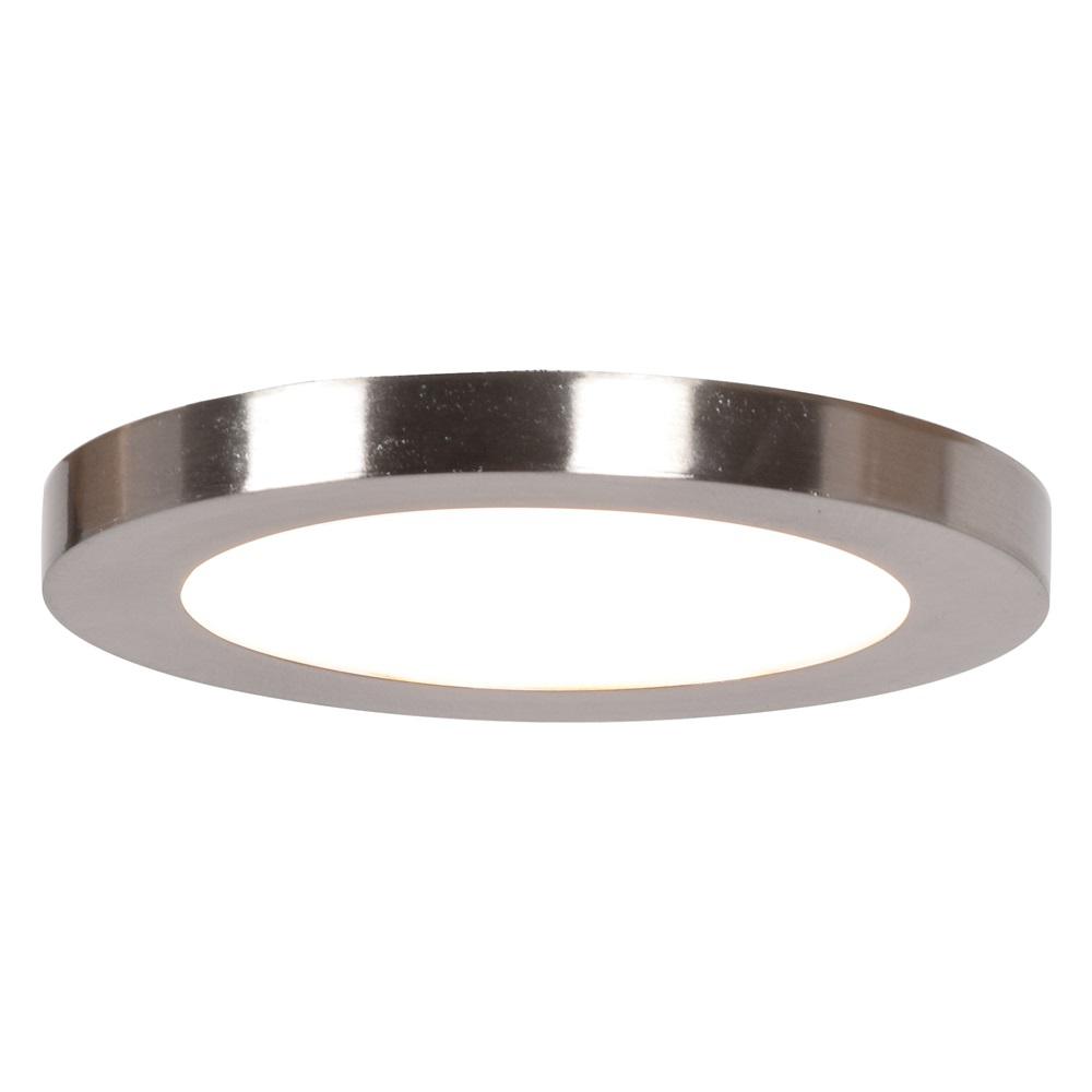 Access Lighting Disc 5 In Dia 60 Watt Equivalent Brushed Steel Integrated Led Flushmount With Acrylic Lens Access Lighting Disc 5 In Dia 60 Watt Equivalent Brushed Steel Integrated Led Flushmount With Acrylic Lens