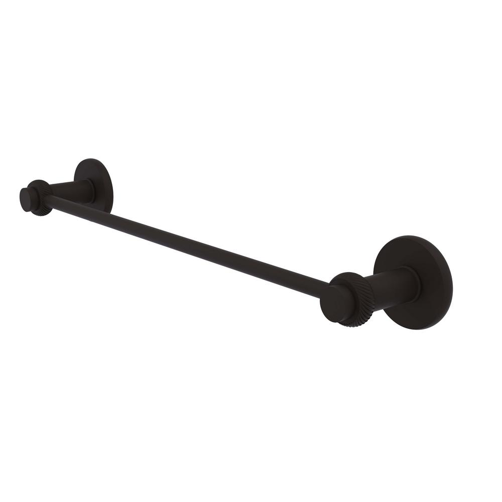 Allied Brass 421T//24-CA Venus Collection 24 Inch Towel Bar with Twist Accent 24-Inch Antique Copper