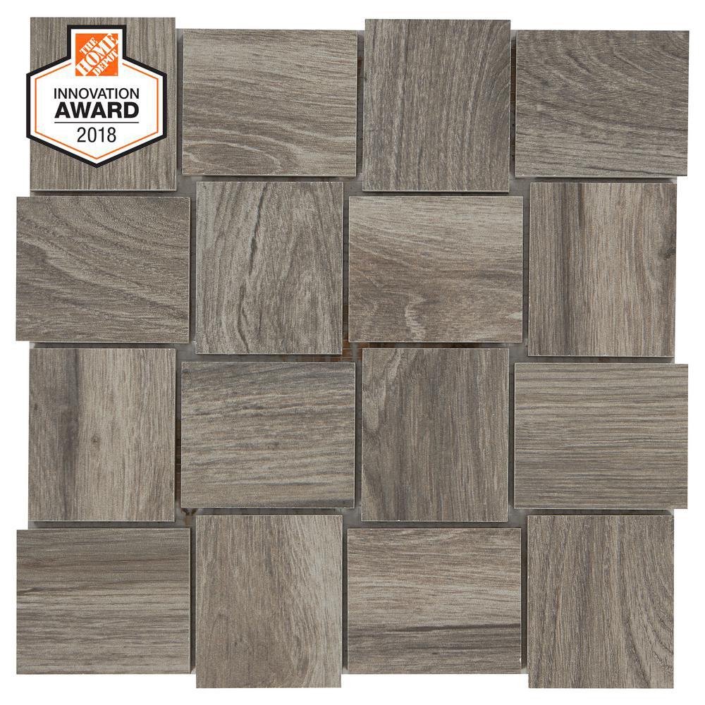 Lifeproof Shadow Wood 6 In X 24 Porcelain Floor And Wall Tile Lifeproof Shadow Wood Modern Weave 12 In X 8mm Glazed Porcelain