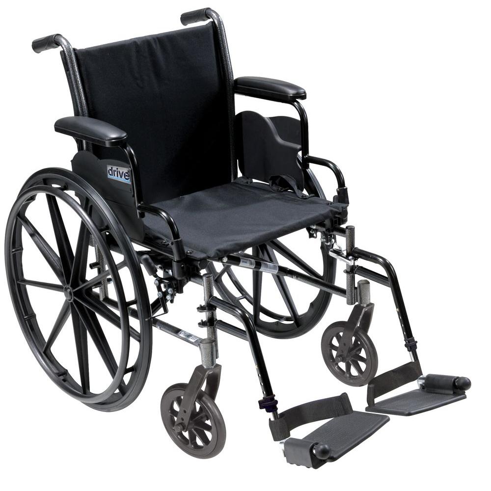 Drive Cruiser III Light Weight Wheelchair with Flip Back Removable Arms, Desk Arms, Swing Away