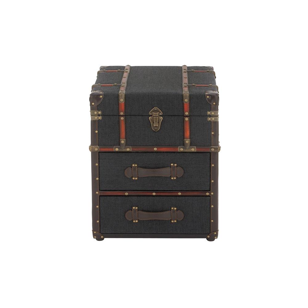 Dark Blue Luggage Style End Table 55787 The Home Depot