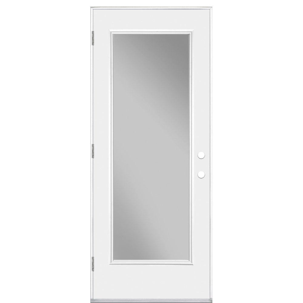 Masonite 32 In X 80 In Premium Full Lite Left Hand Outswing