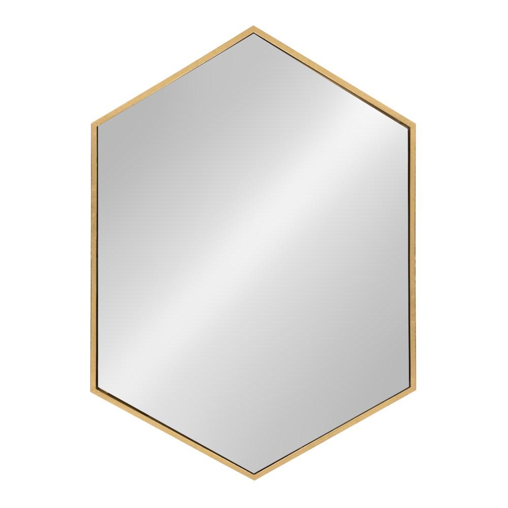 Kate And Laurel Mcneer Hexagon Gold Accent Mirror 212018