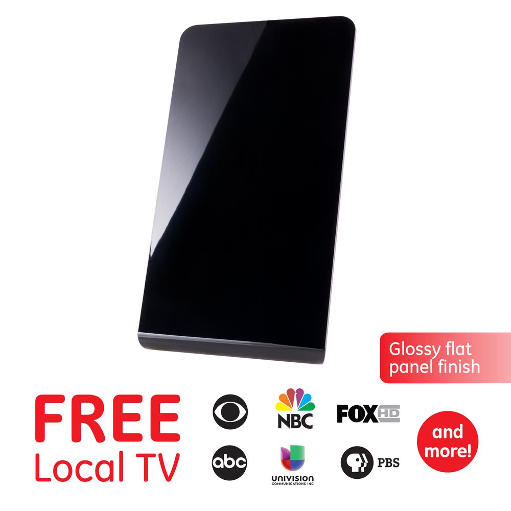 GE Flat Panel Indoor HDTV Antenna  40-mile Range  VHF UHF 1080P 4K  33681