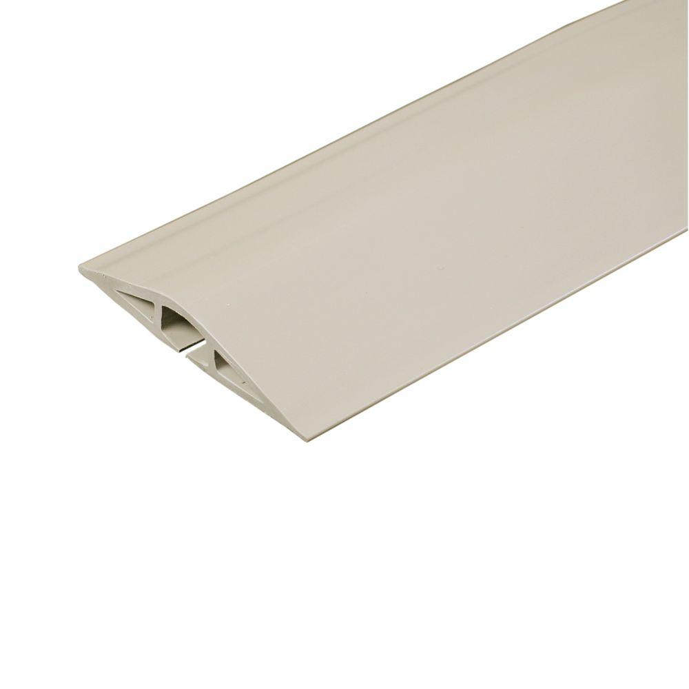 Corduct 5 Ft 1 Channel Over Floor Cord Protector Ivory