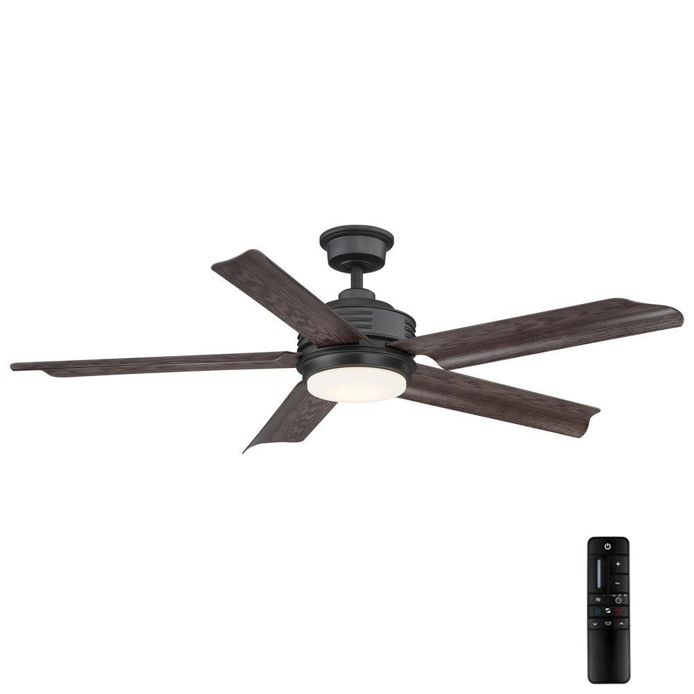 Hansfield 56 In Led Outdoor Natural Iron Ceiling Fan With Remote Control