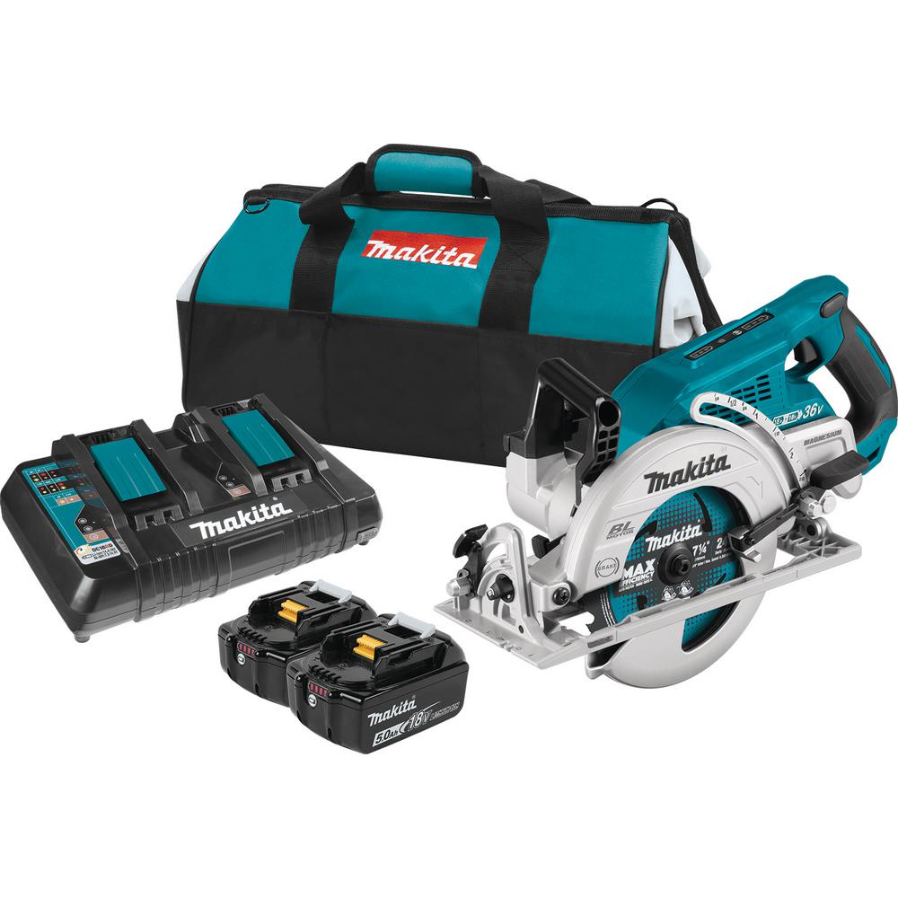 18-Volt X2 LXT 5.0Ah Lithium-Ion (36-Volt) Brushless Cordless Rear Handle 7-1/4 in. Circular Saw Kit