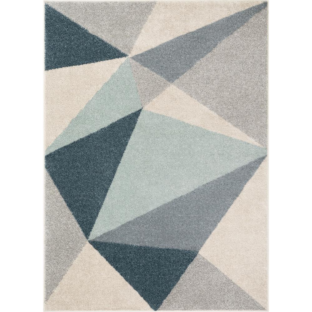 Well Woven Mystic Zelda Grey Modern Vintage Geometric Abstract 3 ft. 11