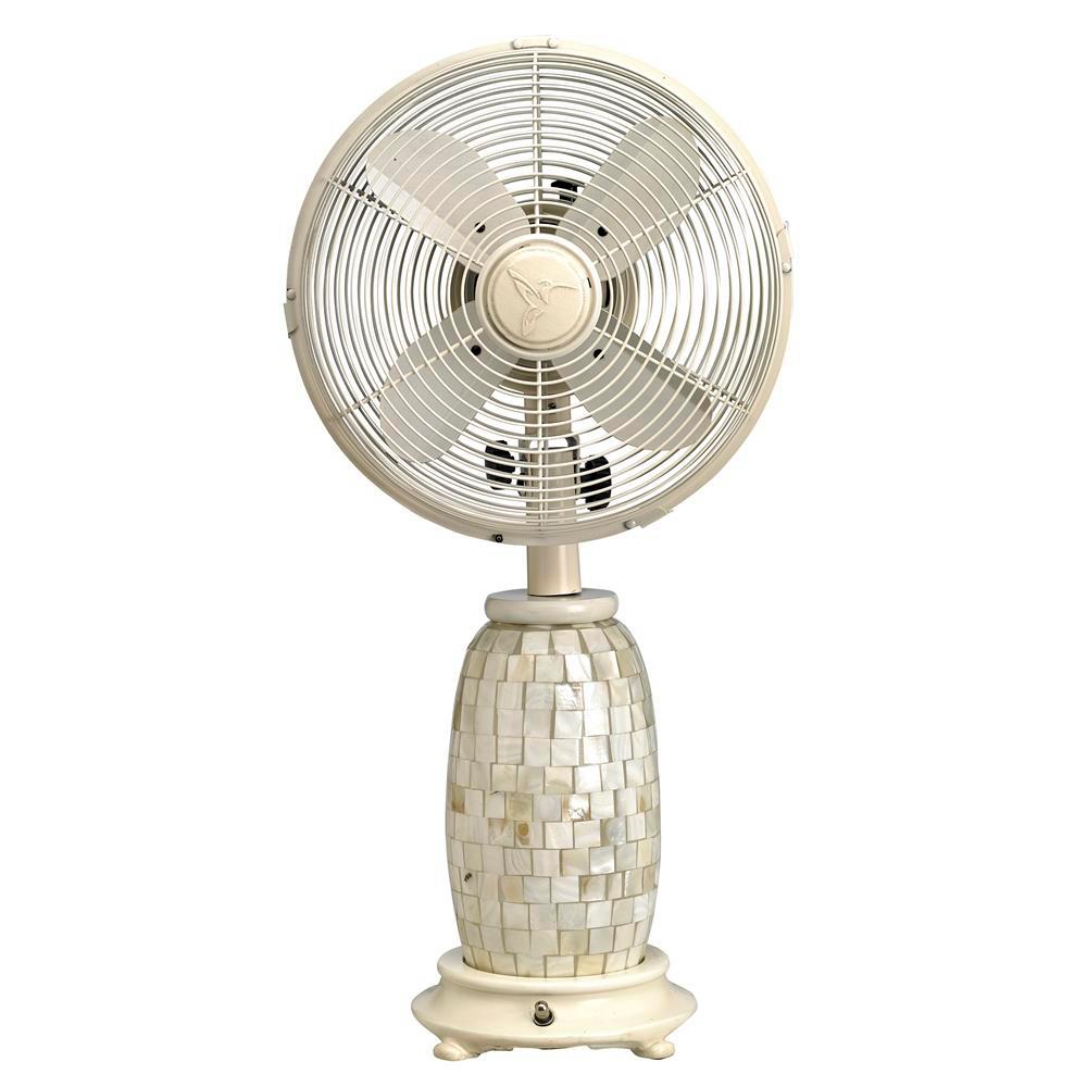 Designer Aire 10 In 3 Speed Avalon Sea Shell Mosaic Lamp And