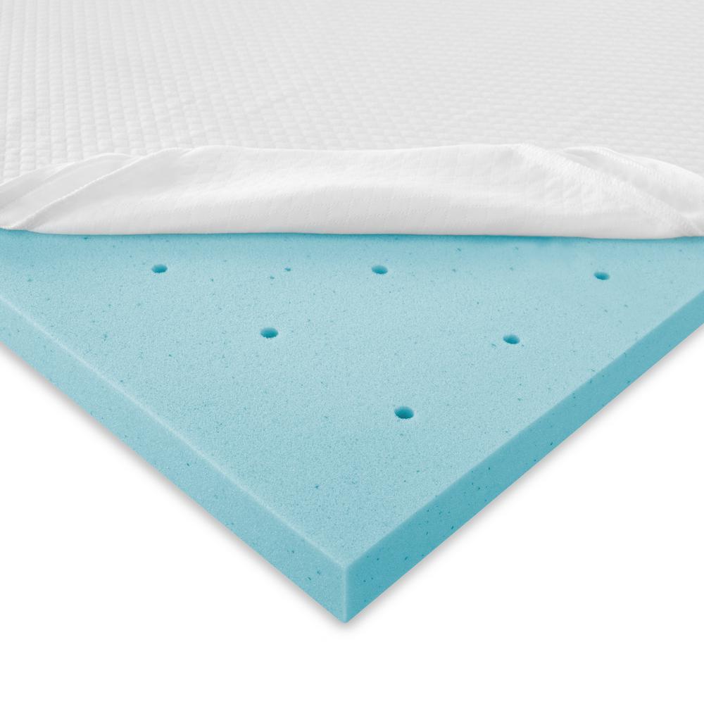 BioPEDIC 2 in. Twin Temperature Regulating Memory Foam Mattress Topper 80787 The Home Depot