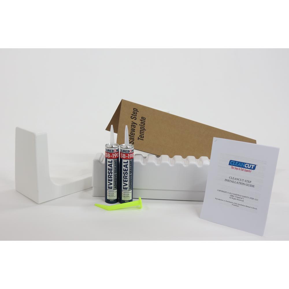 Cleancut Medium White Step Bathtub Conversion Kit S W M The Home Depot Cleancut Medium White Step Bathtub Conversion Kit