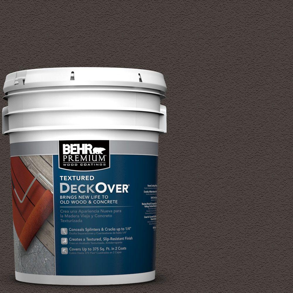 BEHR Premium DeckOver 5 Gal. #SC-104 Cordovan Brown Wood And Concrete ...