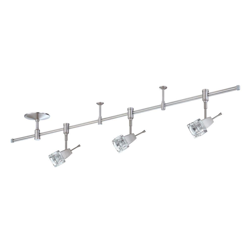 Kendal Lighting Rk30 Series 4 Ft 3 Light Satin Nickel Track Kit Kendal Lighting Rk30 Series 4 Ft 3 Light Satin Nickel Track Kit