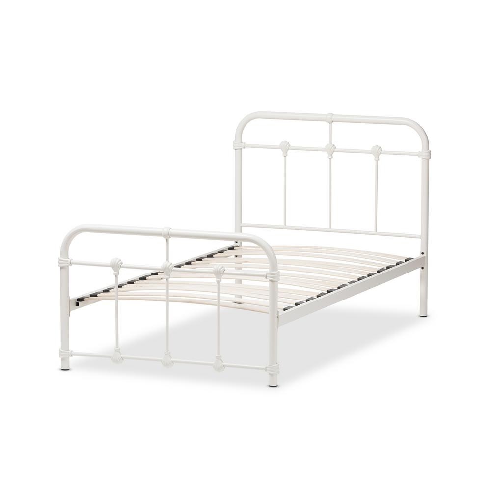 Baxton Studio Mandy White Metal Twin Platform Bed 28862 7587 HD 