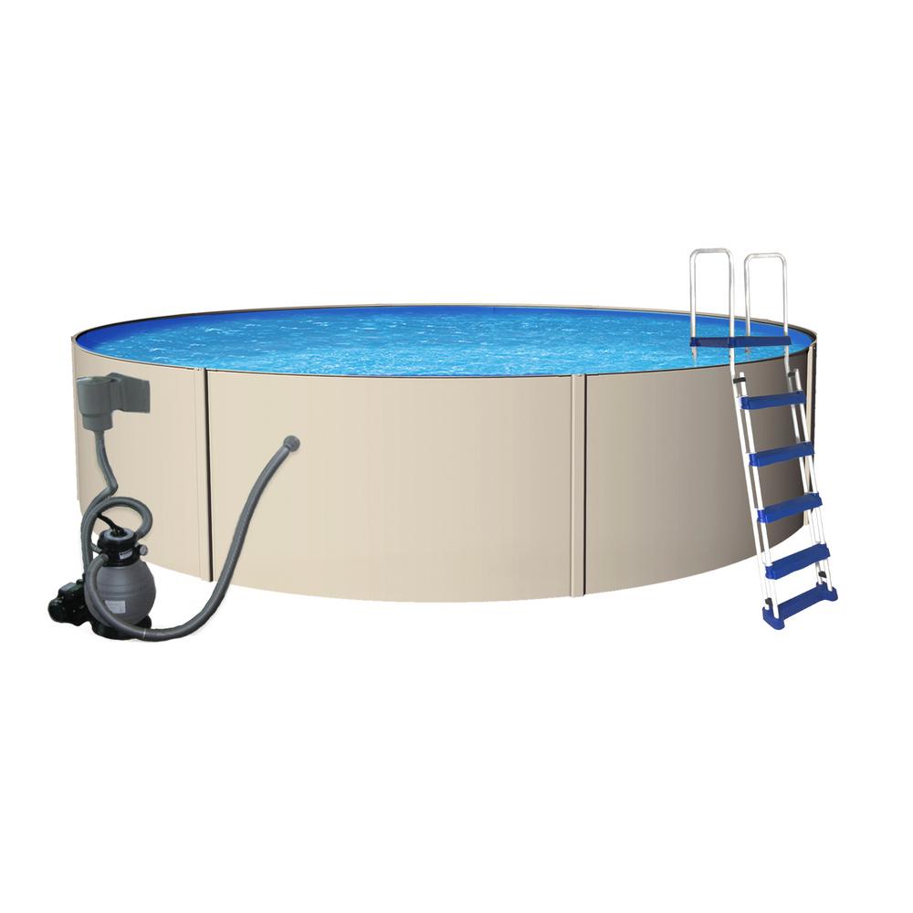Blue Wave Rugged Steel 12 Ft Round X 48 In Deep Metal Wall Above This Review Is From Rugged Steel 24 Ft Round X 52 In Deep Metal Wall Above Ground Pool Package