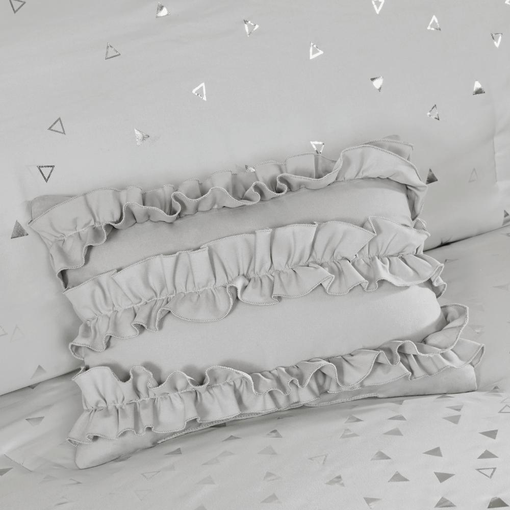 Intelligent Design Liv 5 Piece Grey Silver Full Queen Comforter