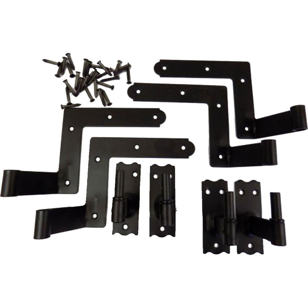 Builders Edge Decorative 002 Black Shutters Hardware Kit051010001002