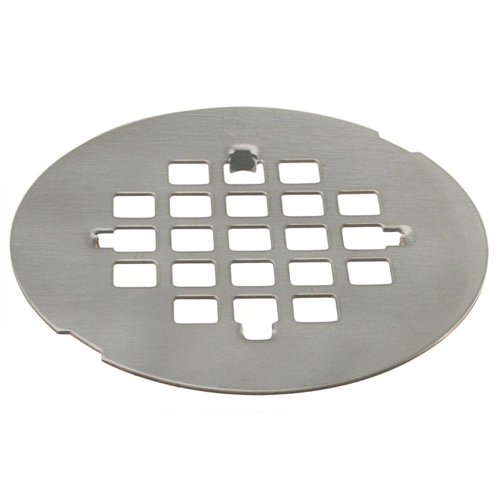 41/4 in. Brass SnapIn Shower Strainer Grid in Satin NickelD31907
