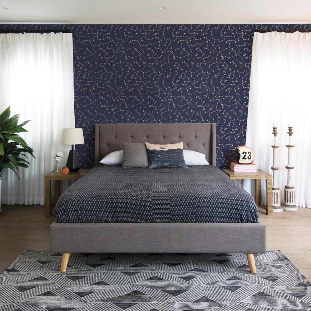 Novogratz Navy Constellations Designer Removable Peel and Stick Wallpaper