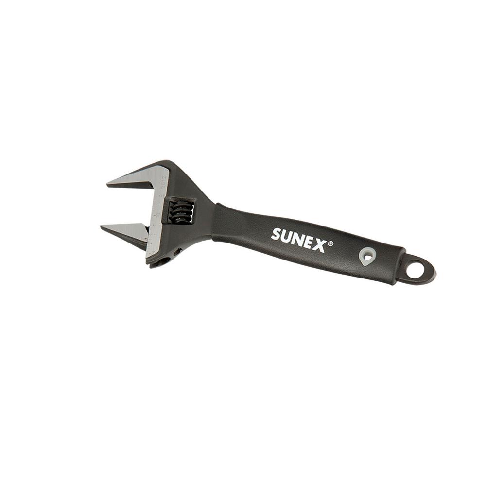 Sunex 8 in. Wide Jaw Adjustable Wrench-9612 - The Home Depot