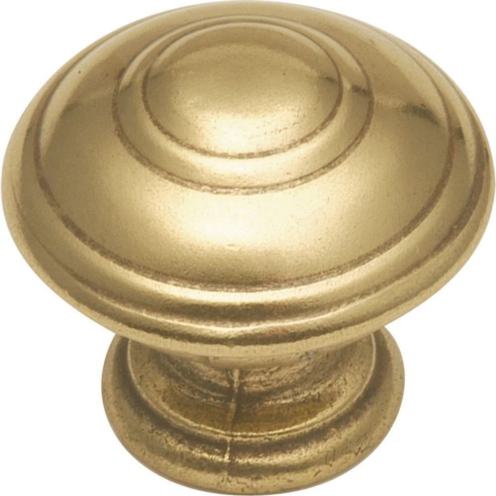 Hickory Hardware Conquest 11/8 in. Lustre Brass KnobP14255LB