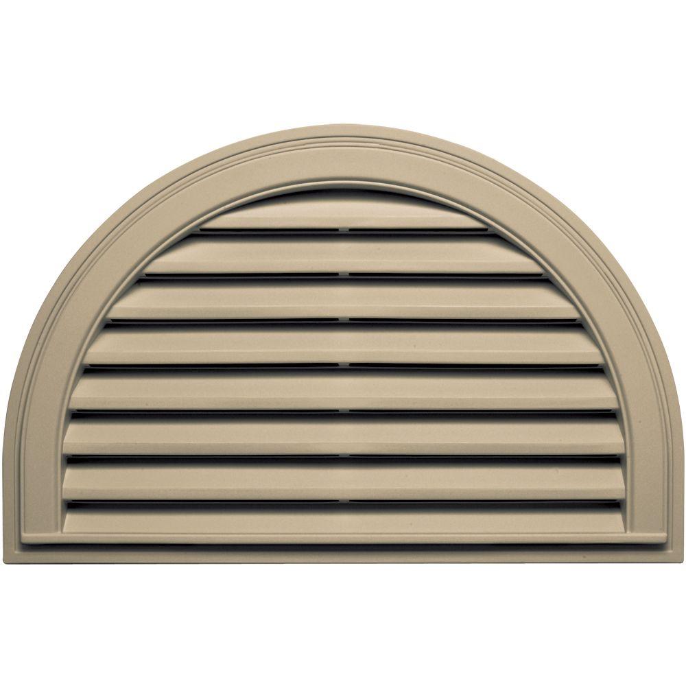 Builders Edge 22 in. x 34 in. Half Round Gable Vent in 