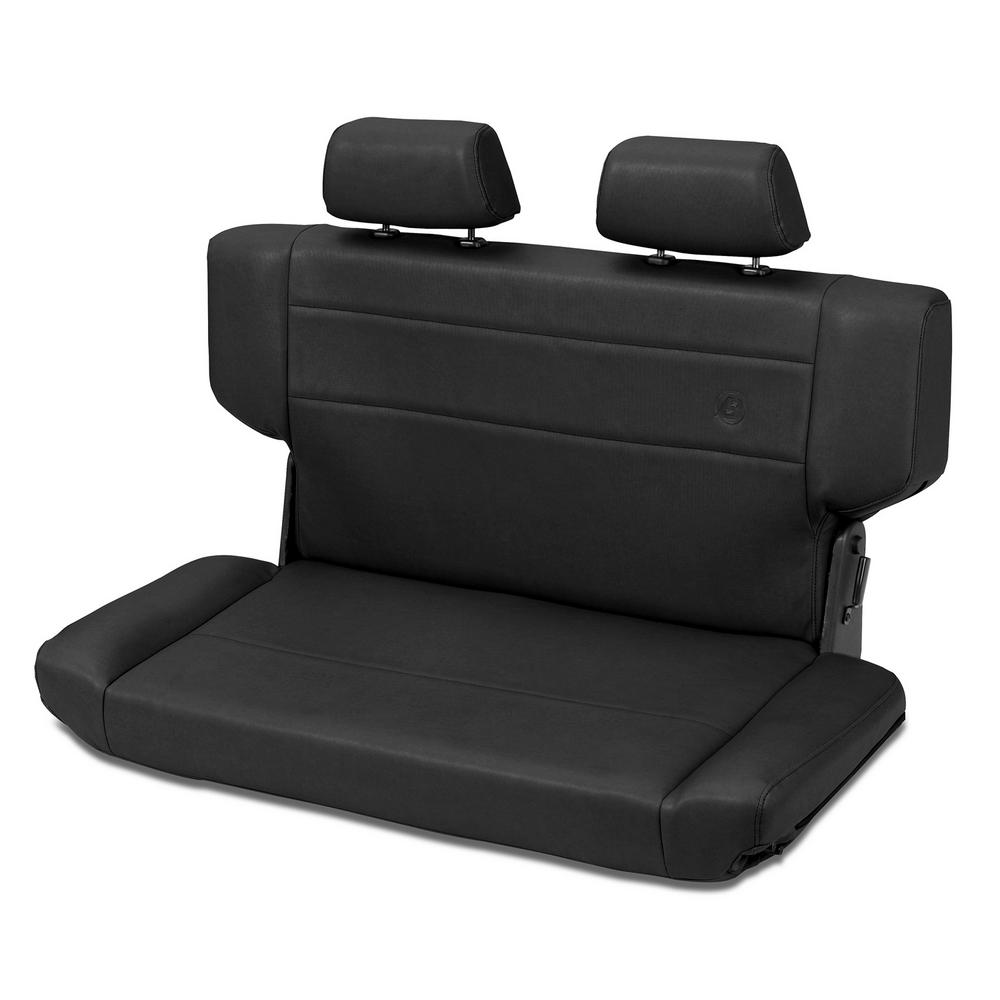 Bestop® 39435-01 TrailMax II Fold and Tumble Black Crush All-Vinyl Rear Bench Seat for 97-06 Wrangler TJ (except Unlimited)
