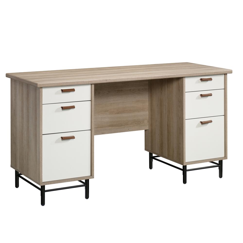 Sauder Anda Norr Sky Oak Executive Desk 423235 The Home Depot