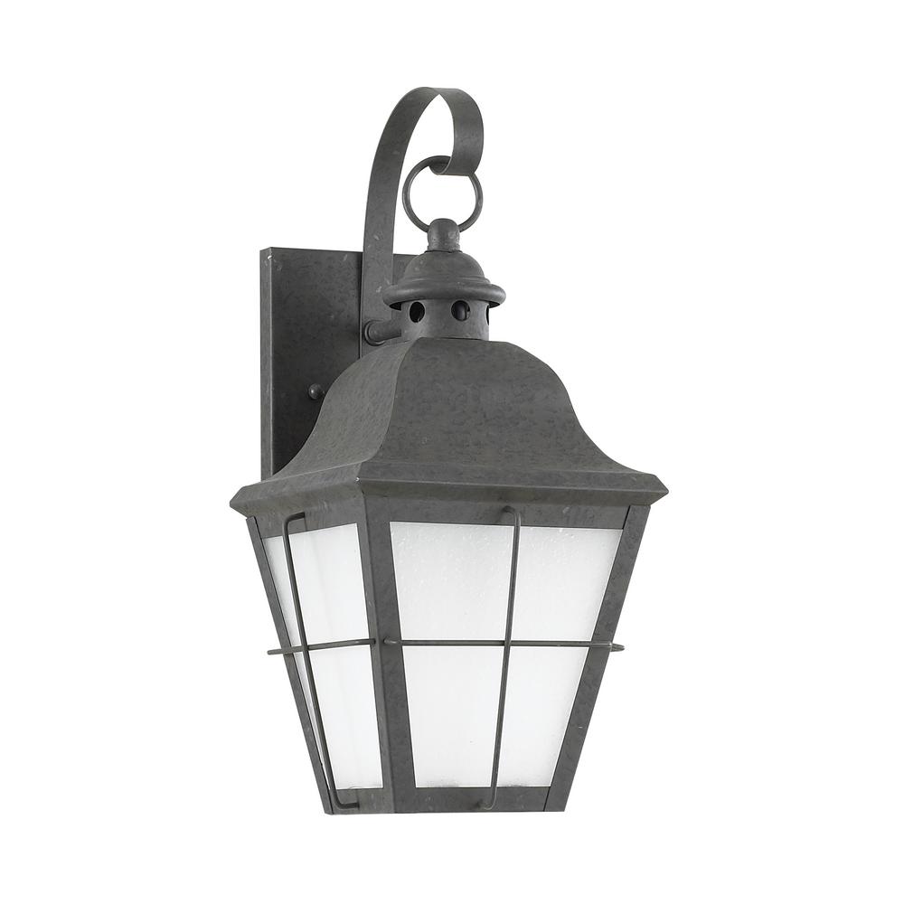 Hampton Bay 1 Light Oil Rubbed Bronze Outdoor Dusk To Dawn Wall Mount Lantern Bpm1691p The