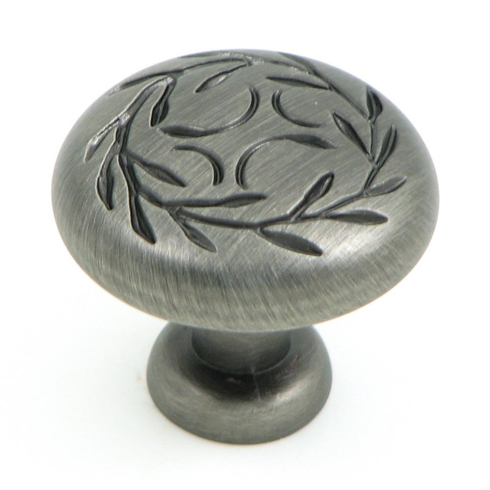 11/4 in. Matte Black Round Leaf Knob (10Pack)CP3041WENK10