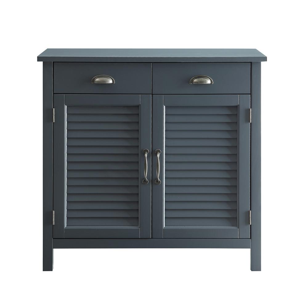 Usl Olivia 2 Drawers Grey Accent Cabinet Shutter Doors Sk19087d5 Olivia 2 Drawers Grey Accent Cabinet Shutter Doors