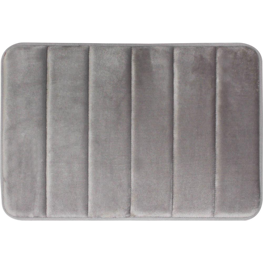 Home Dynamix Tranquility Light Gray 20 in. x 30 in. Bath Mat-2A-TQSS ...