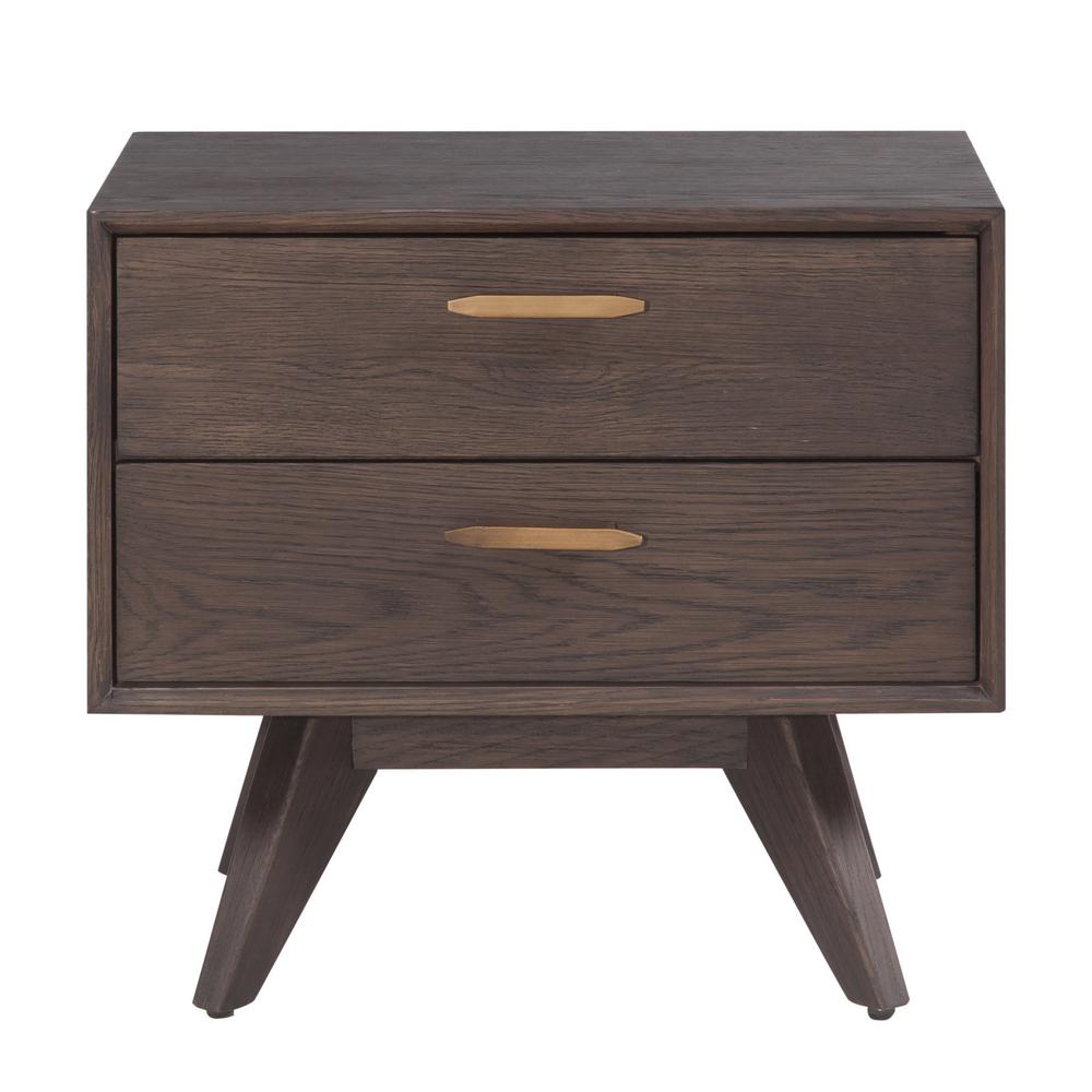 Tov Furniture 2 Drawer Brown Loft Wooden Nightstand B7059 The Tov Furniture 2 Drawer Brown Loft Wooden Nightstand