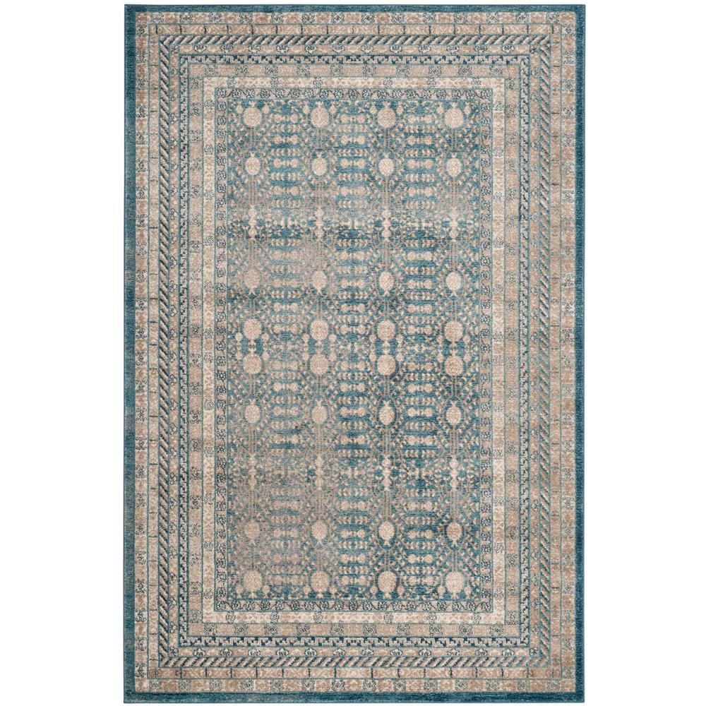 Safavieh Sofia Blue/Beige 5 ft. x 8 ft. Area RugSOF376C5 The Home Depot