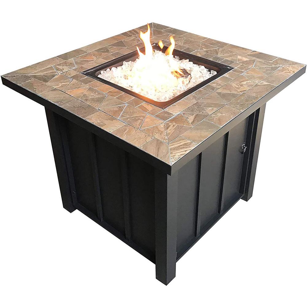 Square Tile Top Outdoor Fire Pit - AZ Patio Heaters
