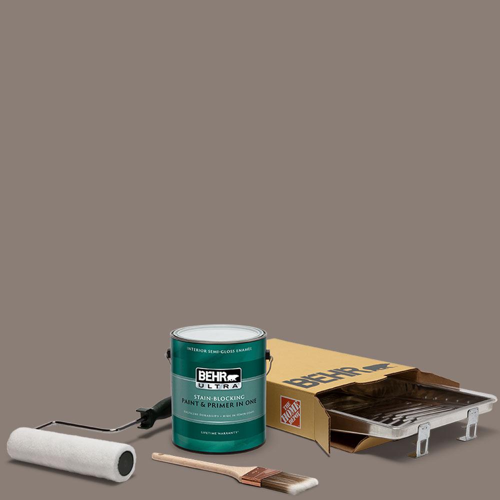 BEHR 1 gal. HDCNT27B Wild Truffle Ultra SemiGloss Enamel Interior